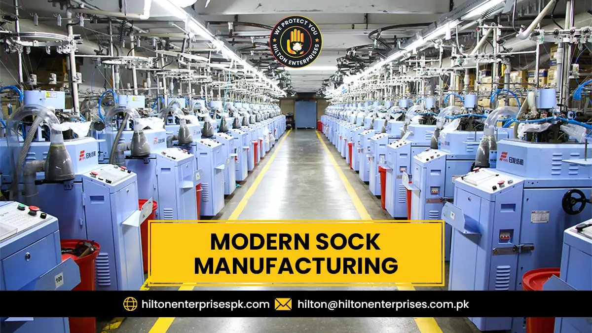 Sock knitting machines used for custom sports sock production