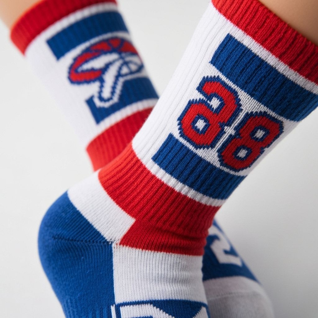Custom basketball socks with team logo