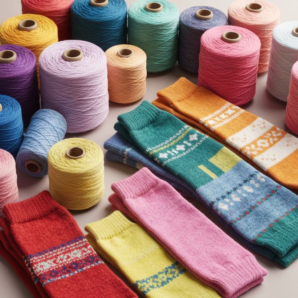 Choosing the Right Materials: A Guide to Sock Fabrics and Yarns - Materials guide for wholesale sock manufacturing