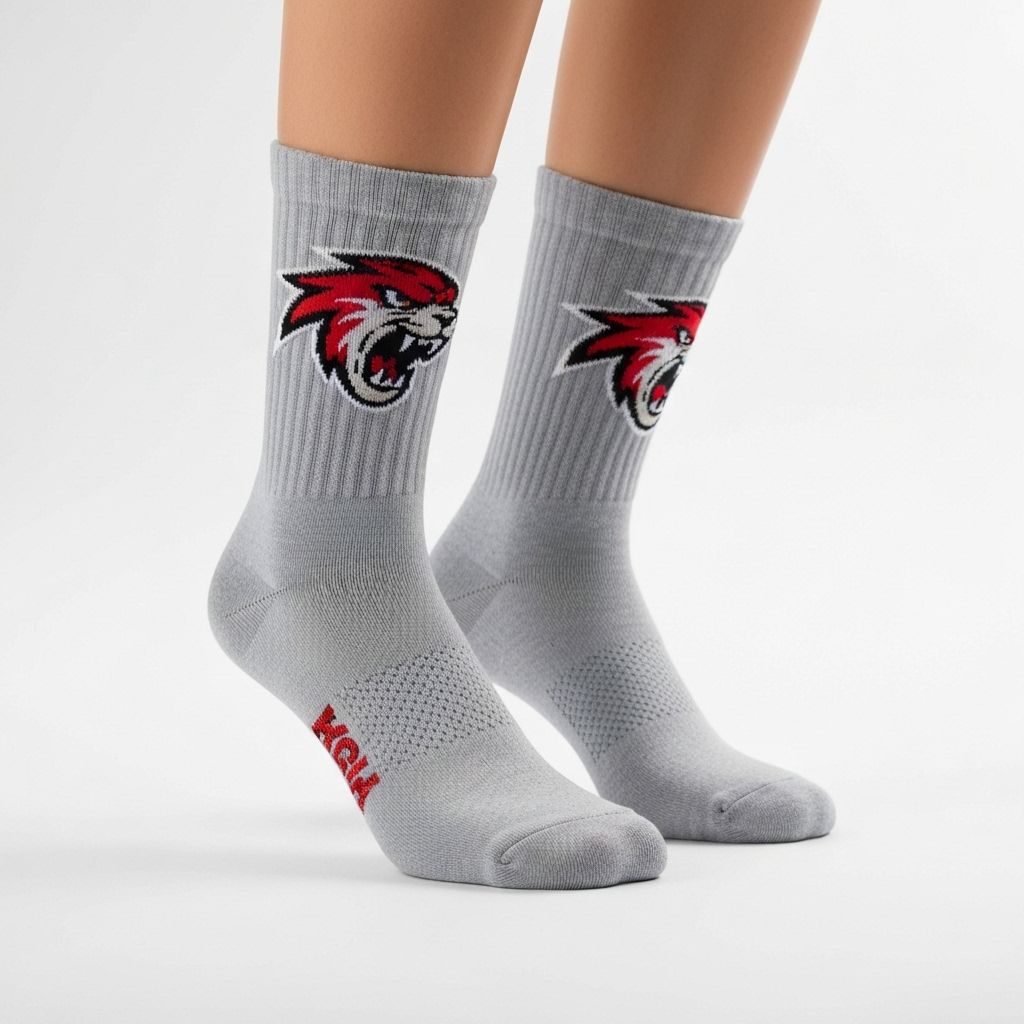 Professional custom Badminton team socks with logo and team colors