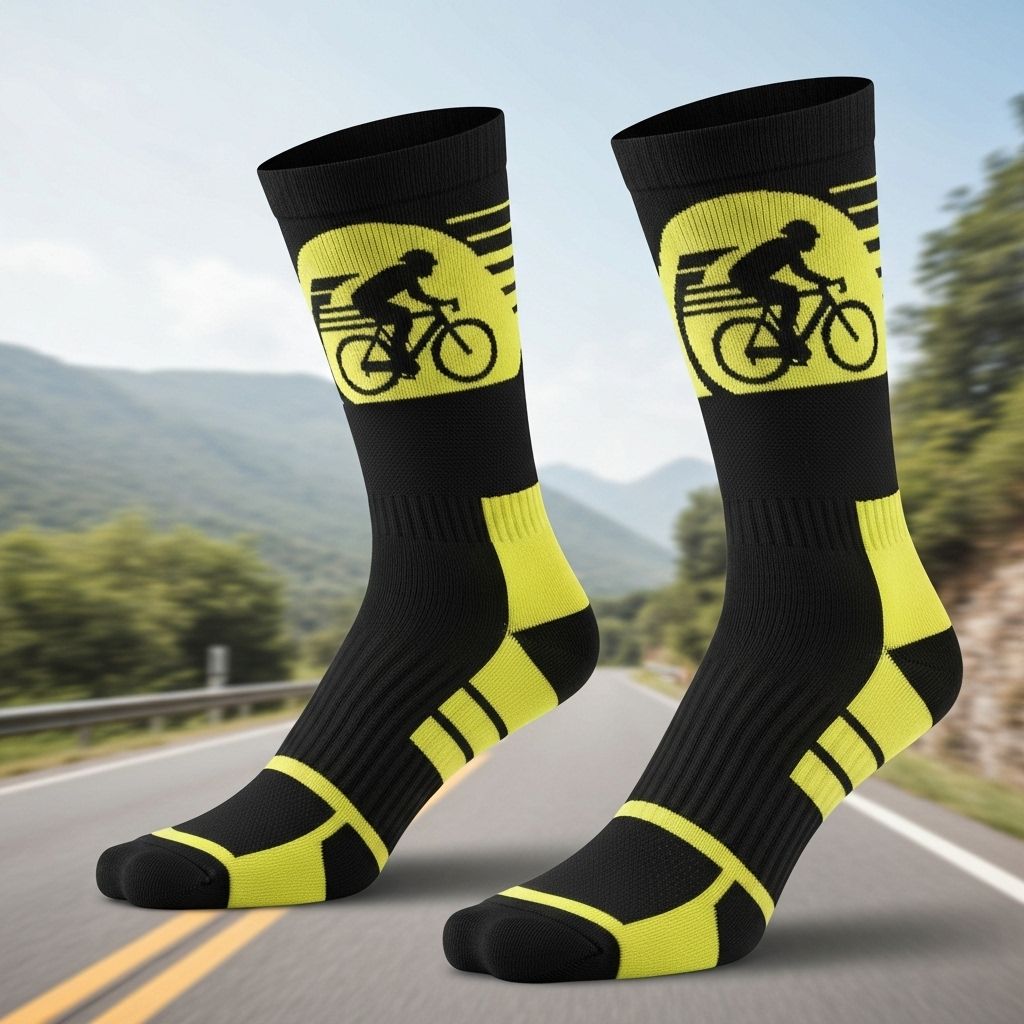 Professional custom Cycling team socks with logo and team colors