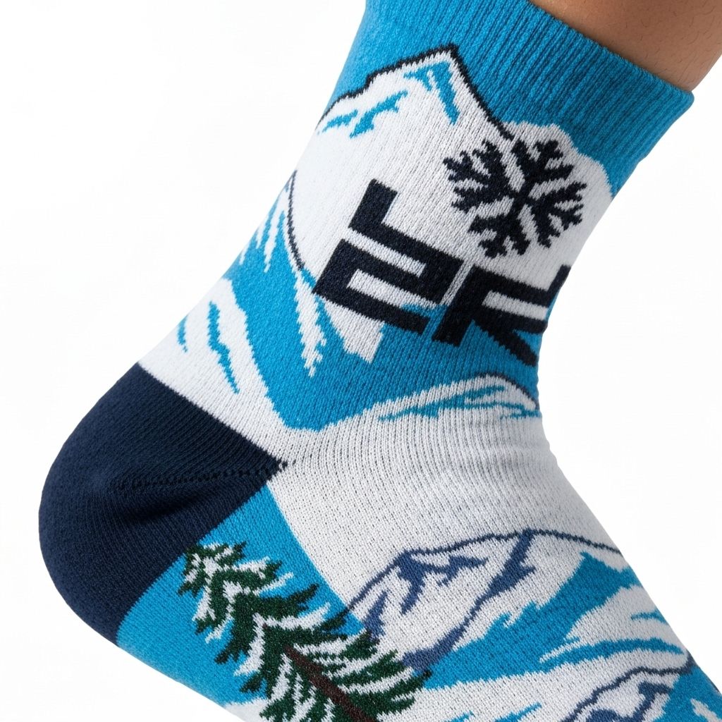 Professional custom Skiing team socks with logo and team colors