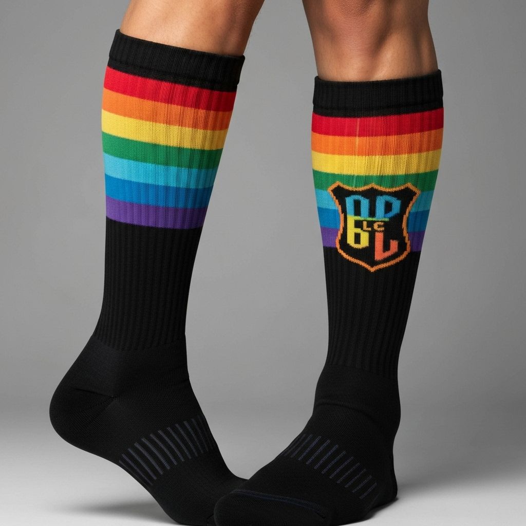 Custom soccer socks with stripes